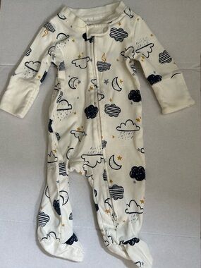 QUINCE 100% Organic Cotton Sleep & Play Footie Pajamas 0-3m Gender Neutral